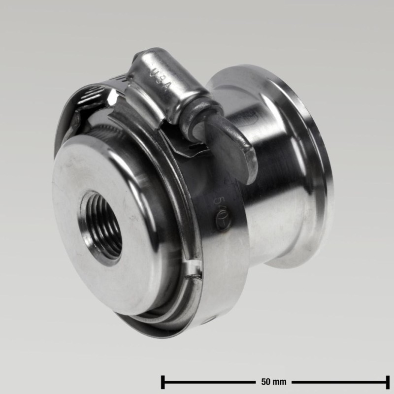 VALVULA INOX CLAMP 1 1/2 AIRE SOPLADO