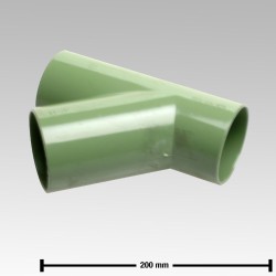 DERIVACION SIMPLE PVC 45° 63 MM