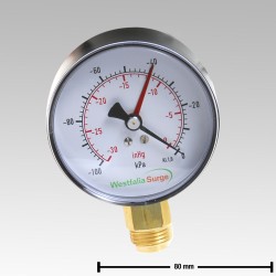 VACUOMETRO 100 KPA/30", ½", CPL